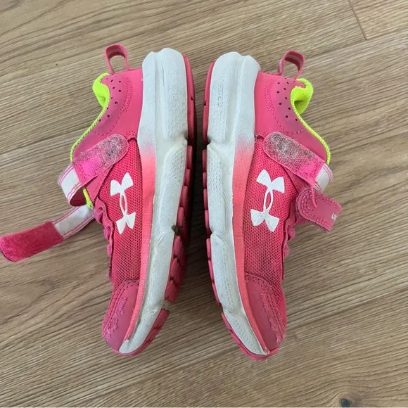 Under Armour Assert 10 AC Running Shoes Toddler Girls Size 11K Pink Lime - Picture 5 of 11